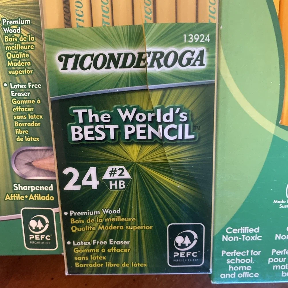Vtg‎ Dixon Ticonderoga wexford  Pencils 13806  + 13924 No. 2 Soft  misc  USA
